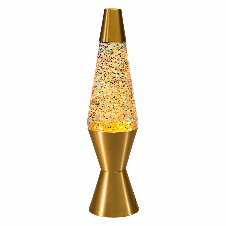 14.5" LAVA LAMP RAINBOW GLITTER - CLEAR/GOLD [0OXJ] [0OXJVB]