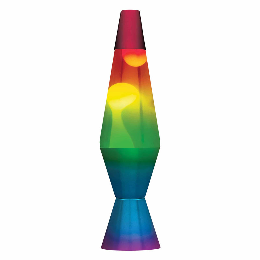 14.5" LAVA LAMP RAINBOW - WHITE/CLEAR/TRICOLOR [50TY]
